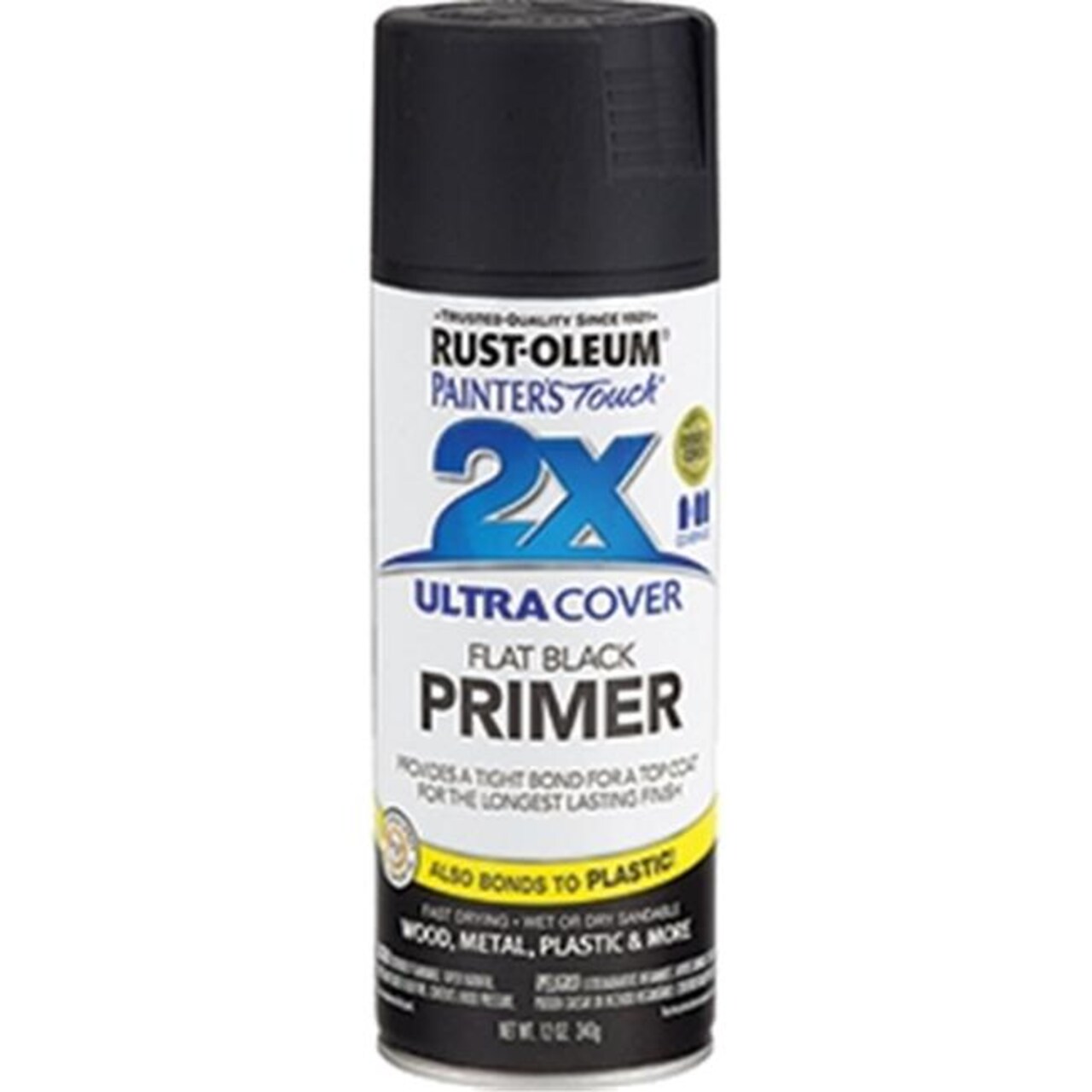 Rust-Oleum Corp 12 oz. Flat Black Primer Painters Touch 2x Ultra Cover Spray